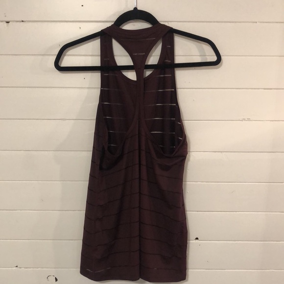 Athleta burgundy striped racerback work out top - Picture 7 of 10